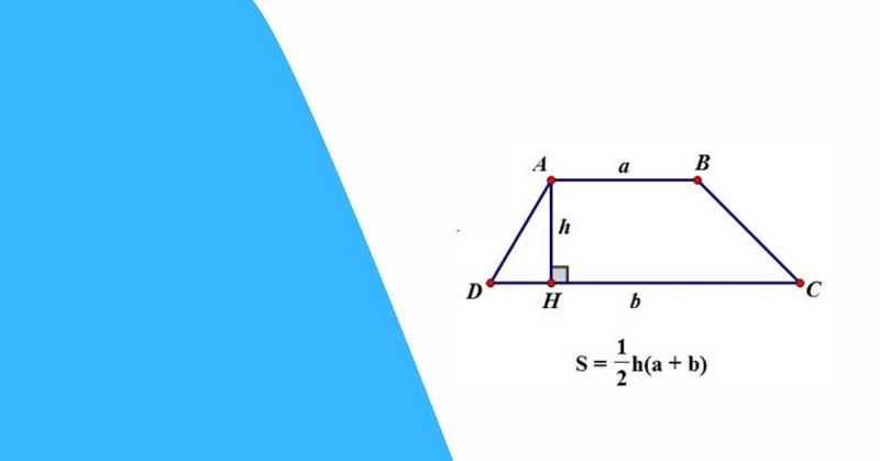 Minh họa bài tập tính diện tích hình thang vuông với các số liệu được ghi rõ.